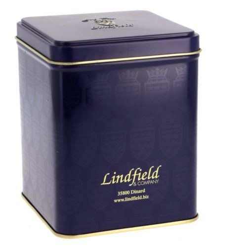 Boîte à thé métal bleue "Lindfield"
