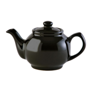 Théière noir brillant brillant Price & Kensington en céramique. Théière d'une capacité de 1,1 L ou 0,45 L soit 6 ou 2 tasses à thé. Grand choix de couleurs, avec ou sans filtre inox.