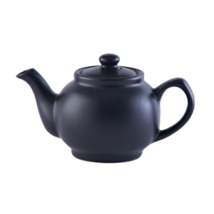 Théière noir mat Price & Kensington en céramique. Théière d'une capacité de 1,1 L ou 0,45 L soit 6 ou 2 tasses à thé. Grand choix de couleurs, avec ou sans filtre inox.