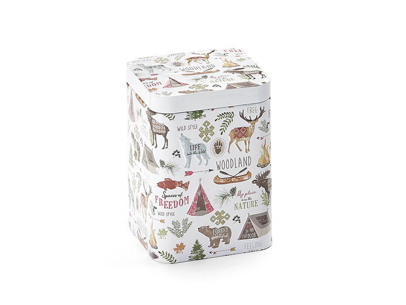 Boîte thé "Woodland" carrée