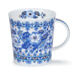 mug dunoon fleurs bleues or 22 carats
