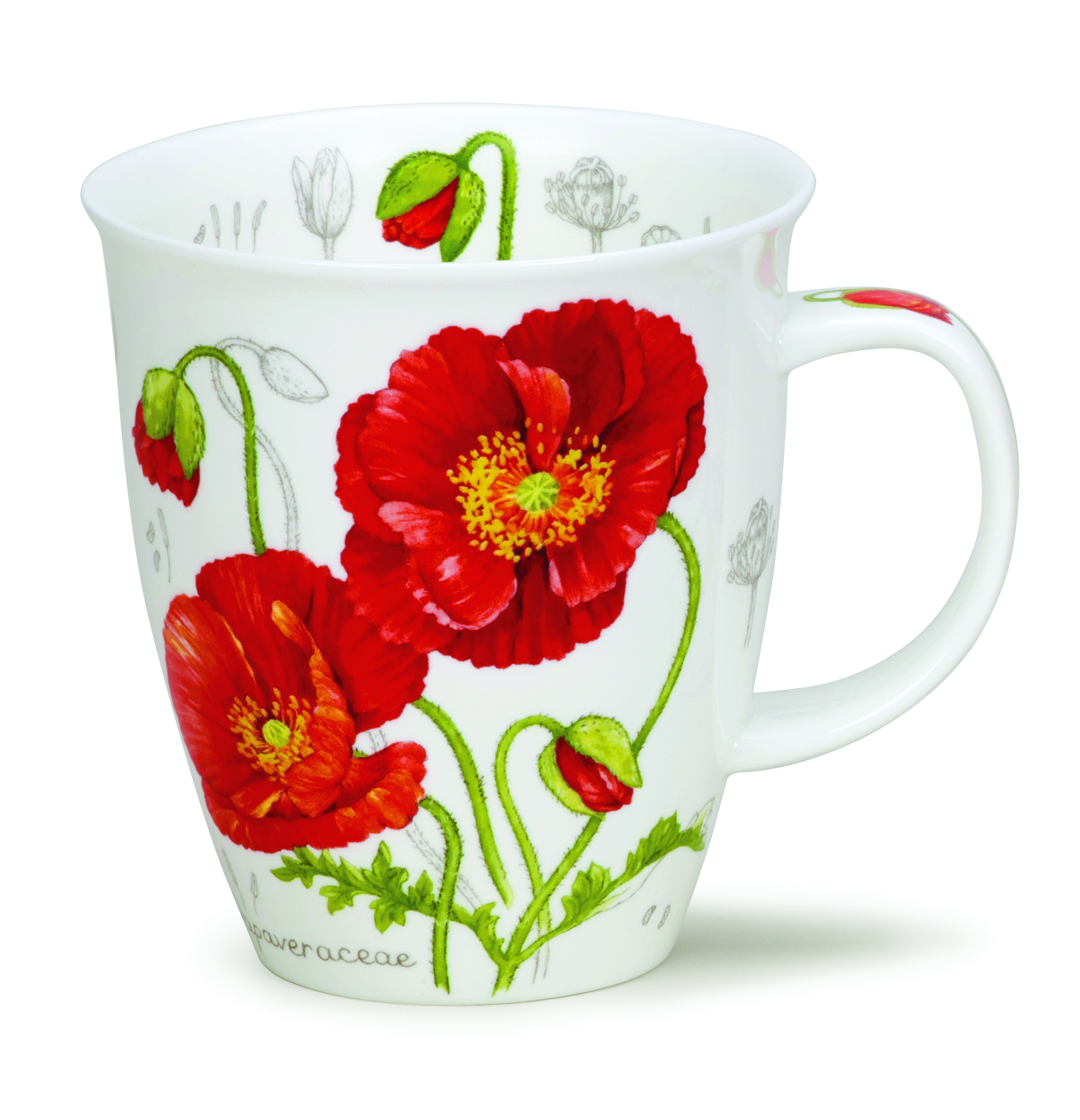 mug dunoon botanical poppy